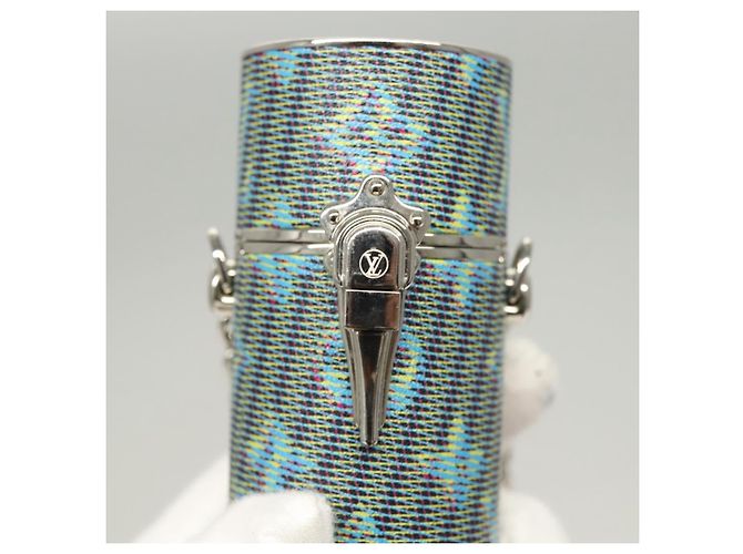 LOUIS VUITTON Monogramma LV Pop Chain Astuccio per Rossetto Blu MP2536 LV Auth 125431 - vista 17
