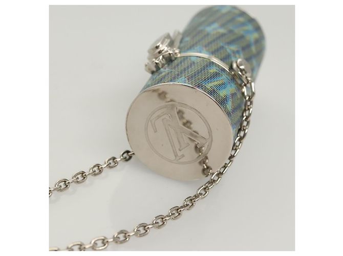 LOUIS VUITTON Monogramma LV Pop Chain Astuccio per Rossetto Blu MP2536 LV Auth 125431 - vista 6