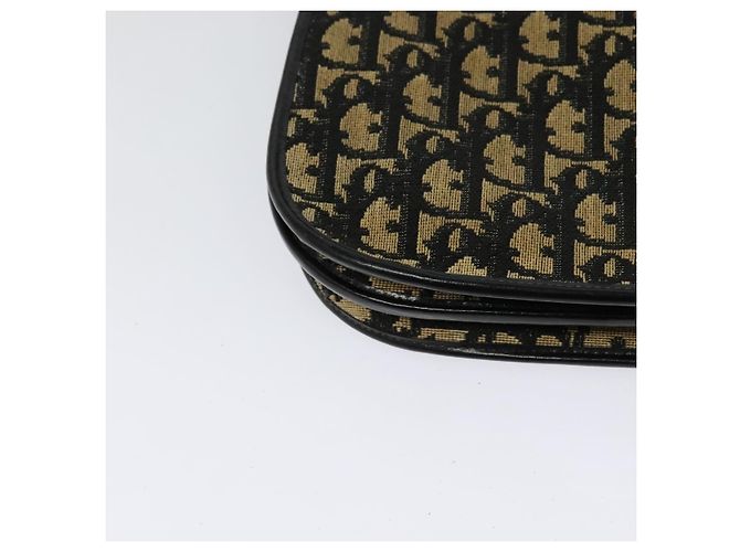 Bolso de hombro de lona Trotter Christian Dior azul marino dorado Auth BD2210 - vista 16