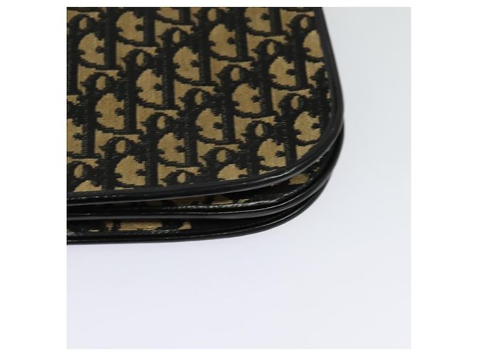 Bolso de hombro de lona Trotter Christian Dior azul marino dorado Auth BD2210 - vista 17