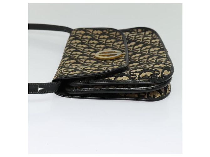 Bolso de hombro de lona Trotter Christian Dior azul marino dorado Auth BD2210 - vista 3