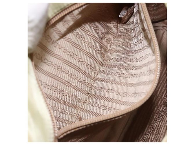 PRADA Bolsa de mão em nylon bege Auth BA2425 - vista 11