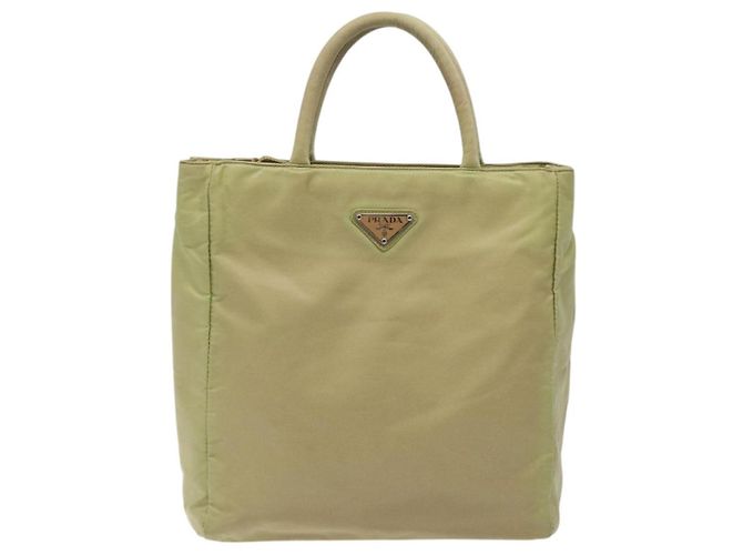 PRADA Bolsa de mão em nylon bege Auth BA2425 - vista 13