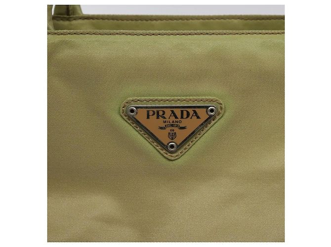 PRADA Bolsa de mão em nylon bege Auth BA2425 - vista 17