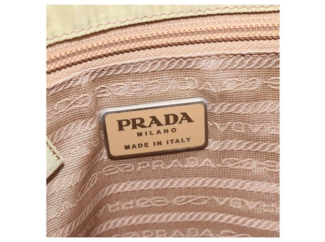 PRADA Bolsa de mão em nylon bege Auth BA2425 - vista 18