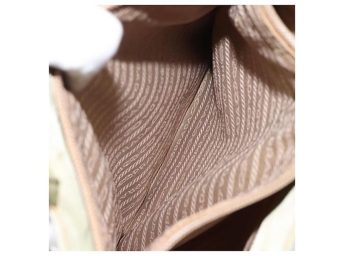 PRADA Bolsa de mão em nylon bege Auth BA2425 - vista 21