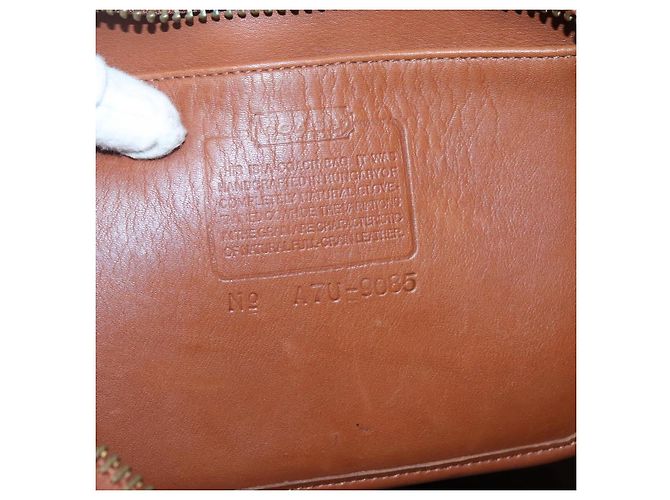 Coach Borsa a spalla in pelle marrone Auth am8426 - vista 12