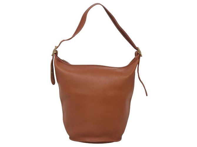 Coach Borsa a spalla in pelle marrone Auth am8426 - vista 13