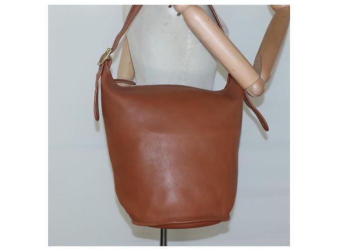 Coach Borsa a spalla in pelle marrone Auth am8426 - vista 20