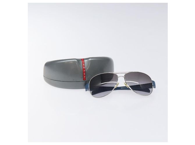 Gafas de sol deportivas PRADA de plástico azul Auth bs26017 - vista 12