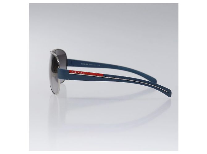 Gafas de sol deportivas PRADA de plástico azul Auth bs26017 - vista 4