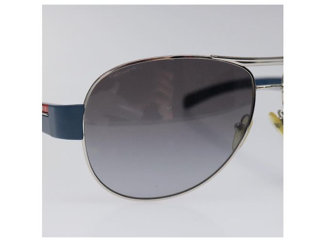 Gafas de sol deportivas PRADA de plástico azul Auth bs26017 - vista 6