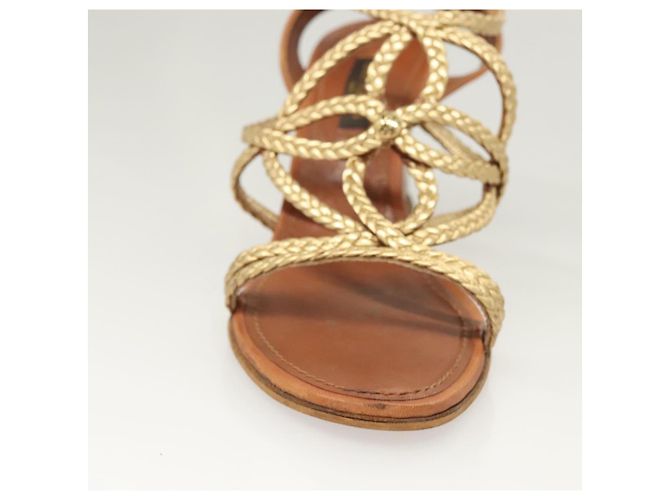 LOUIS VUITTON Décolleté in Pelle Marrone LV Auth bs25697 - vista 12