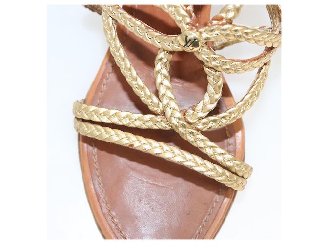 LOUIS VUITTON Décolleté in Pelle Marrone LV Auth bs25697 - vista 18