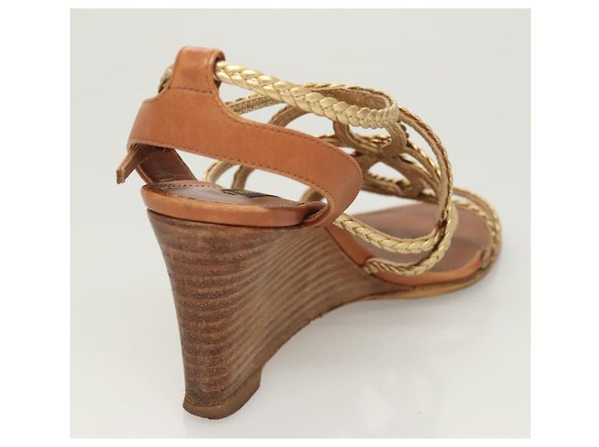 LOUIS VUITTON Décolleté in Pelle Marrone LV Auth bs25697 - vista 21