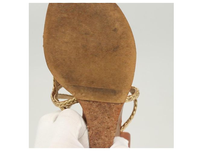 LOUIS VUITTON Décolleté in Pelle Marrone LV Auth bs25697 - vista 27