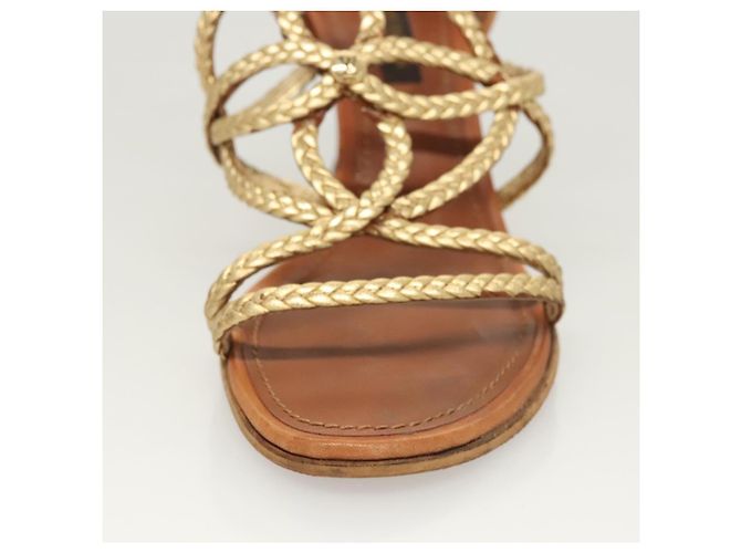 LOUIS VUITTON Décolleté in Pelle Marrone LV Auth bs25697 - vista 30