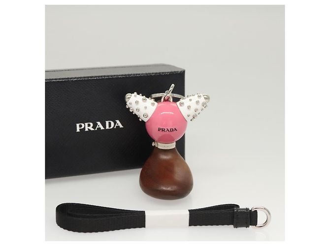 Porte-clés PRADA métal Rose Auth 118867M - vue 12