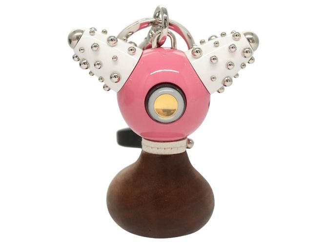 Porte-clés PRADA métal Rose Auth 118867M - vue 2
