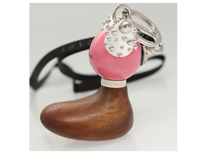 Porte-clés PRADA métal Rose Auth 118867M - vue 4