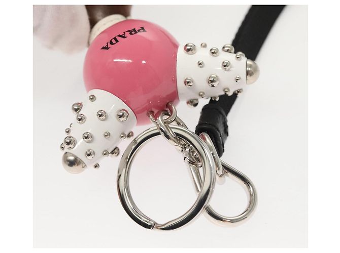 Porte-clés PRADA métal Rose Auth 118867M - vue 5