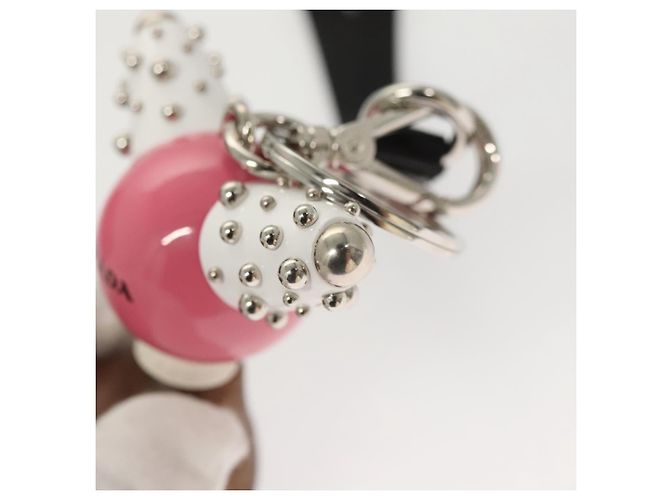 Porte-clés PRADA métal Rose Auth 118867M - vue 6