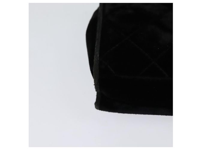 CHANEL Matelassé Camelia Borsa a Spalla con Catena Velluto Nero Oro CC Auth bs26015 D'oro - vista 15