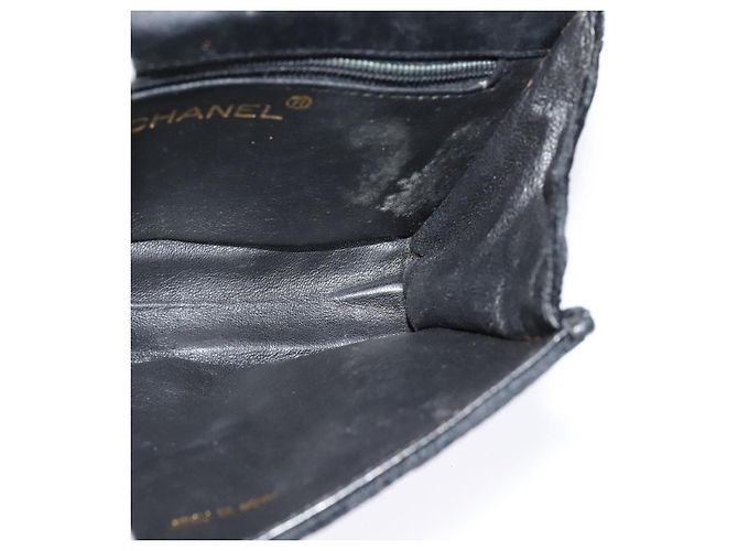 CHANEL Matelassé Camelia Borsa a Spalla con Catena Velluto Nero Oro CC Auth bs26015 D'oro - vista 19