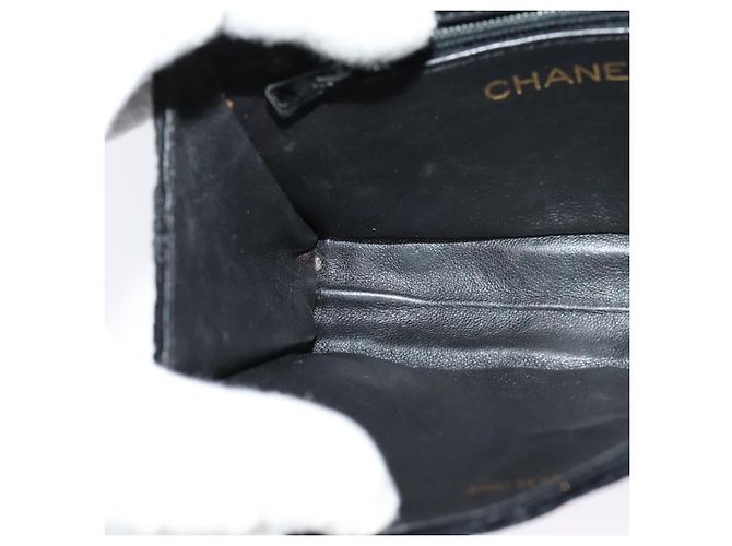 CHANEL Matelassé Camelia Borsa a Spalla con Catena Velluto Nero Oro CC Auth bs26015 D'oro - vista 20