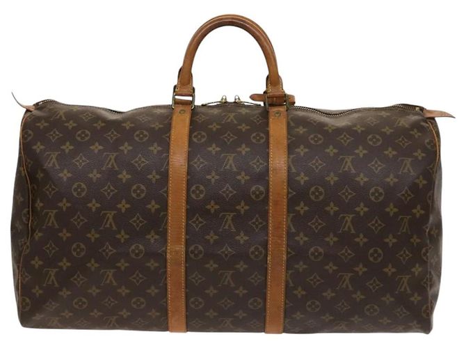 LOUIS VUITTON Monogram Keepall 55 Borsa Boston M41424 LV Auth 124962 Monogramma - vista 2