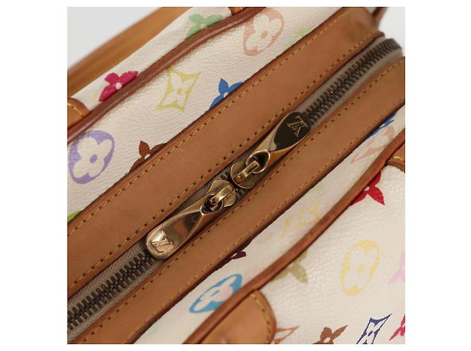 LOUIS VUITTON Bolsa de Mão Claudia Monograma Multicolorido Branca M40193 LV Auth 125340V Branco - vista 17