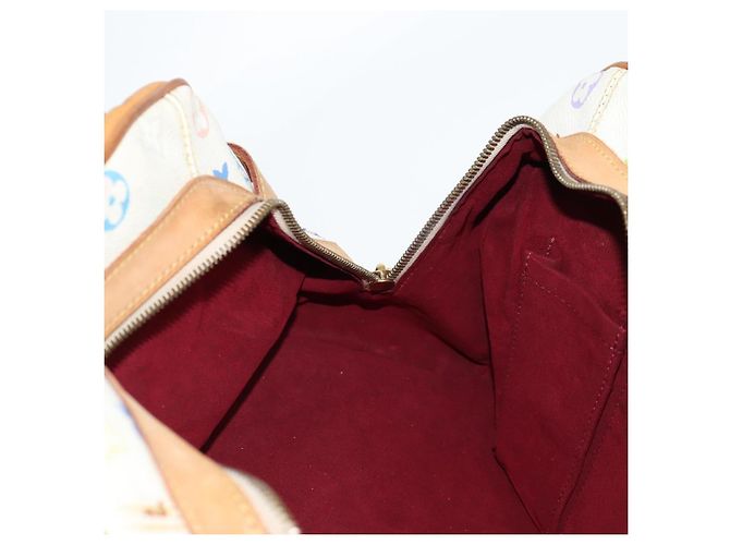 LOUIS VUITTON Bolsa de Mão Claudia Monograma Multicolorido Branca M40193 LV Auth 125340V Branco - vista 19