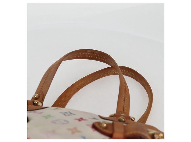 LOUIS VUITTON Bolsa de Mão Claudia Monograma Multicolorido Branca M40193 LV Auth 125340V Branco - vista 8