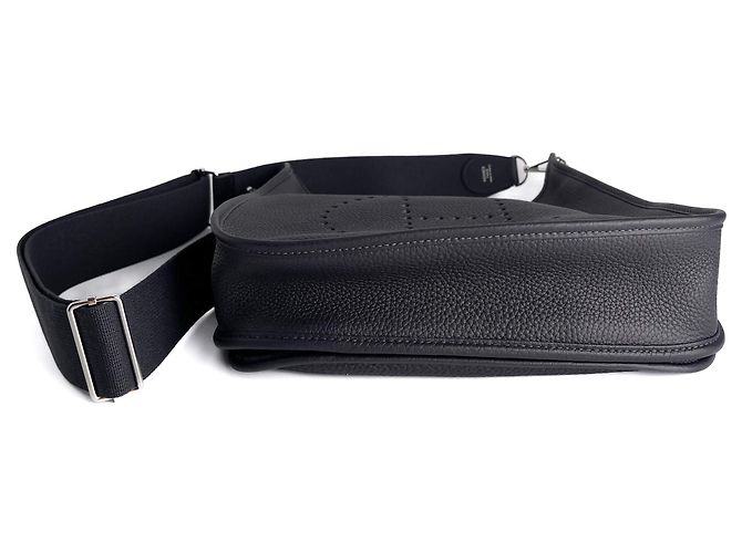 Hermès Evelyne 29 Taurillon Clemence Borsa Hobo Crossbody S Nera Nero - vista 3