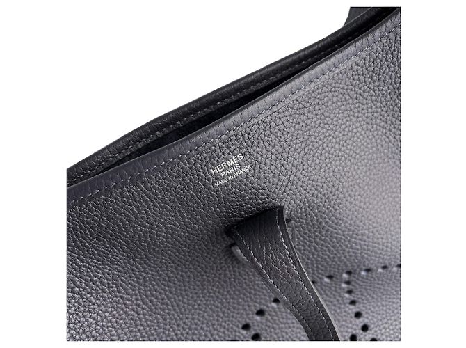 Hermès Evelyne 29 Taurillon Clemence Borsa Hobo Crossbody S Nera Nero - vista 4