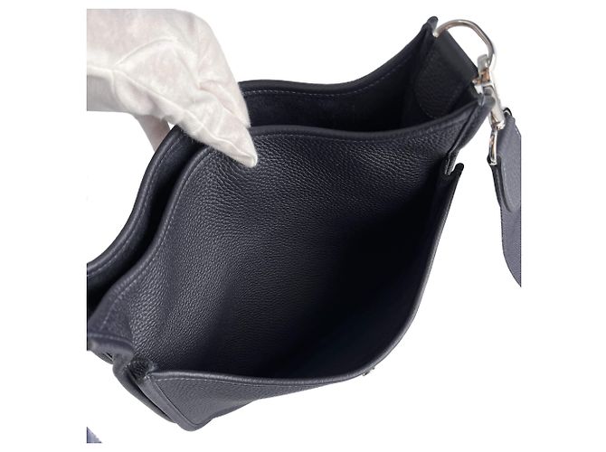 Hermès Evelyne 29 Taurillon Clemence Borsa Hobo Crossbody S Nera Nero - vista 6