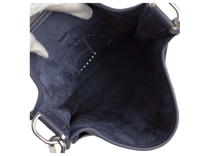Hermès Evelyne 29 Taurillon Clemence Borsa Hobo Crossbody S Nera Nero - vista 7
