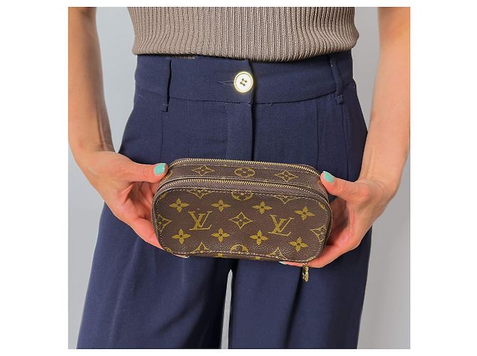 Louis Vuitton Canvas Schmuckkasten doppelseitig mit Monogramm Braun - Ansicht 2