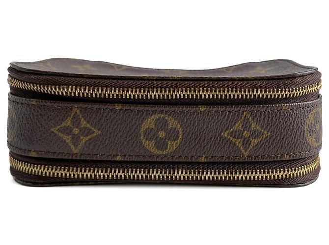 Louis Vuitton Canvas Schmuckkasten doppelseitig mit Monogramm Braun - Ansicht 3