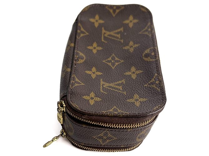 Louis Vuitton Canvas Schmuckkasten doppelseitig mit Monogramm Braun - Ansicht 4