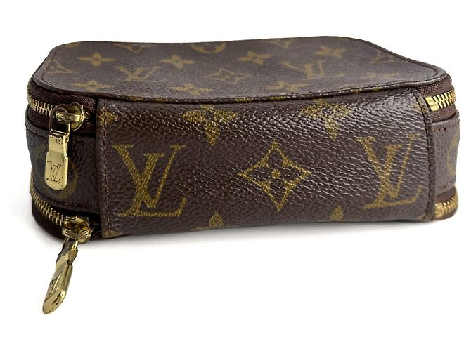 Louis Vuitton Canvas Schmuckkasten doppelseitig mit Monogramm Braun - Ansicht 6
