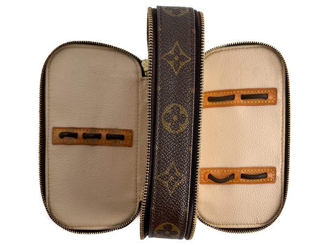 Louis Vuitton Canvas Schmuckkasten doppelseitig mit Monogramm Braun - Ansicht 7
