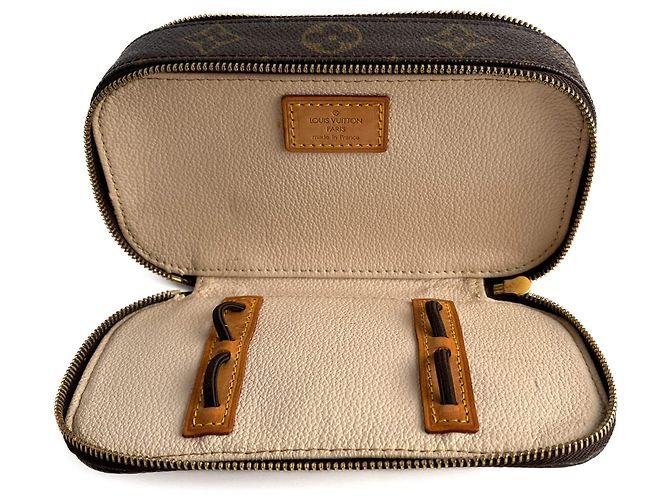 Louis Vuitton Canvas Schmuckkasten doppelseitig mit Monogramm Braun - Ansicht 9