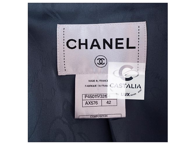 Chanel Jaqueta de denim opulenta barroca Paris / Versailles 42 FR Azul - vista 13
