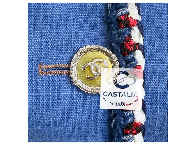 Chanel Jaqueta de denim opulenta barroca Paris / Versailles 42 FR Azul - vista 7