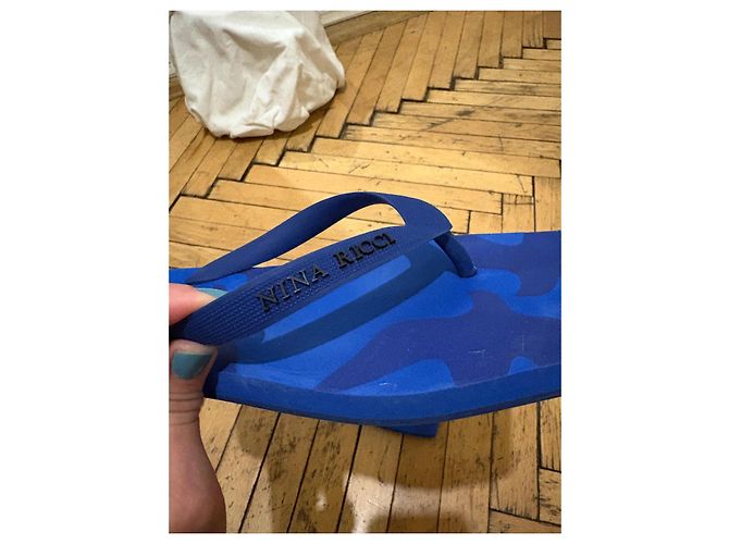 Sandali Flip Flop Nina Ricci Blu - vista 3