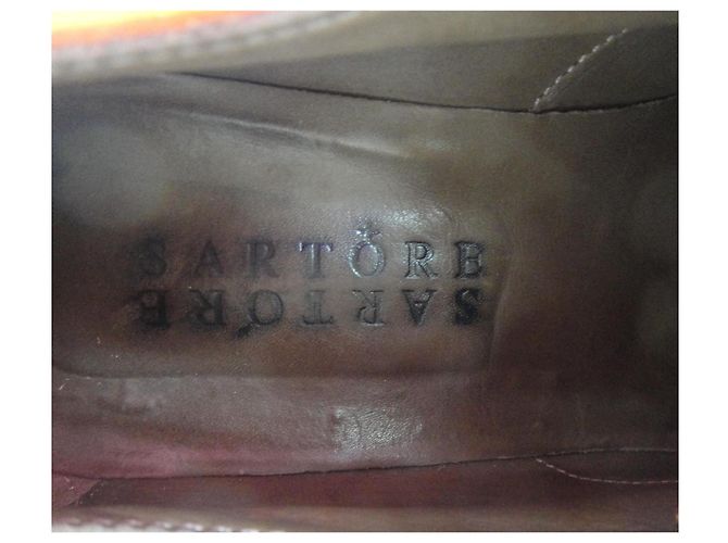 Décolleté Sartore Arancione e Senape in Camoscio - vista 6