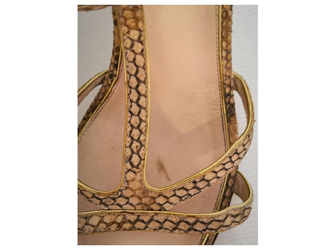 Sandali con tacco Chanel D'oro - vista 7