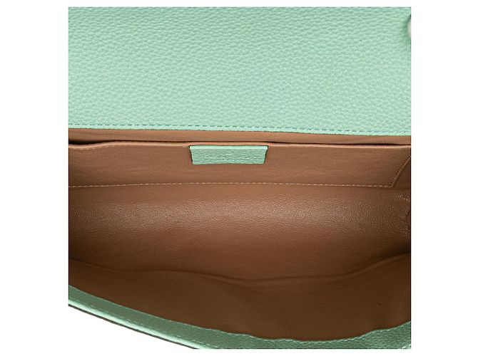 Borsa Zumi in pelle verde piccola di Gucci - vista 4
