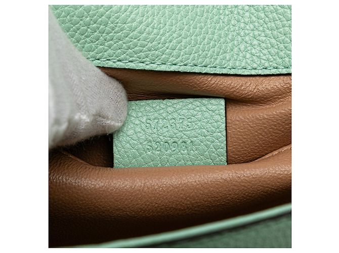 Borsa Zumi in pelle verde piccola di Gucci - vista 6